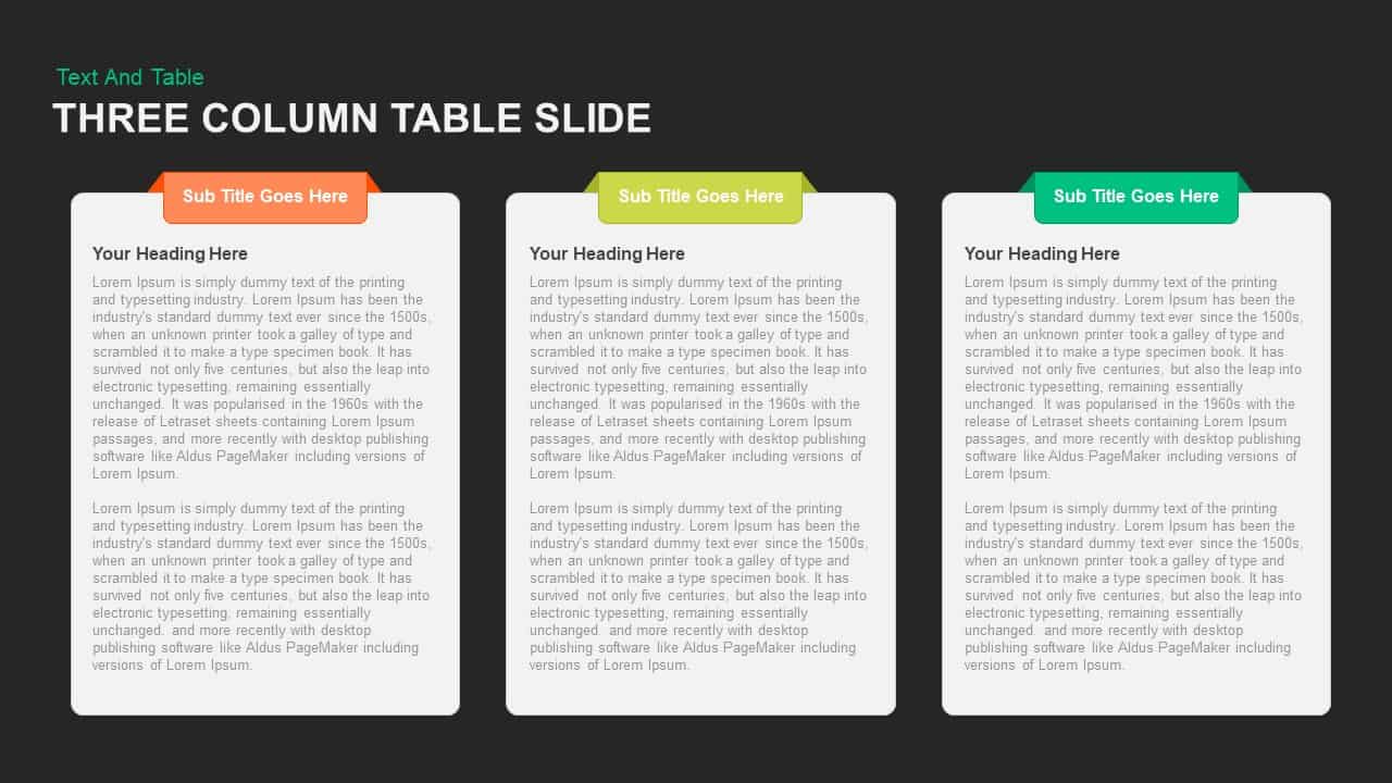 Detail 3 Column Template Powerpoint Nomer 9