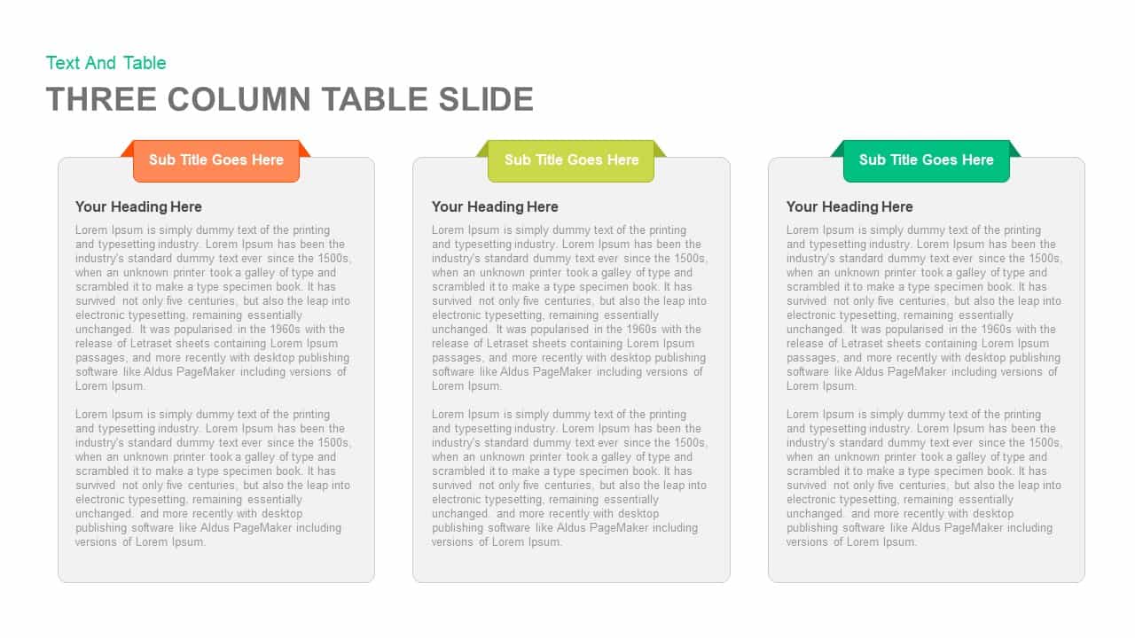 Detail 3 Column Template Powerpoint Nomer 10