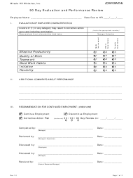 Detail 30 60 90 Day Employee Performance Review Template Nomer 16