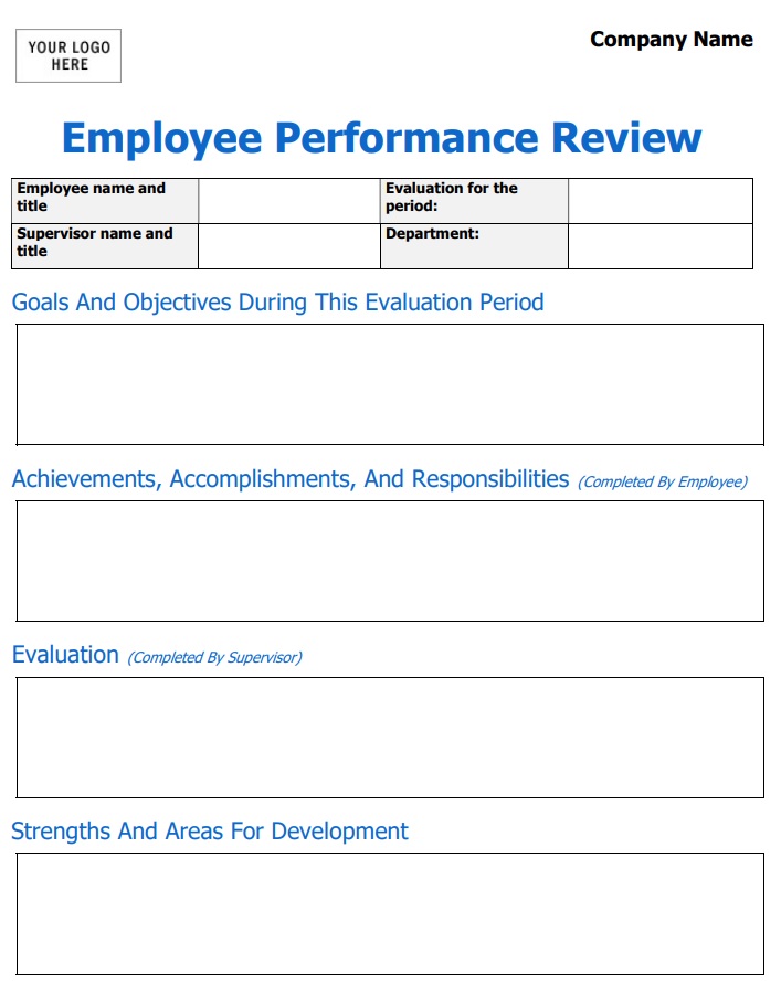 Detail 30 60 90 Day Employee Performance Review Template Nomer 9