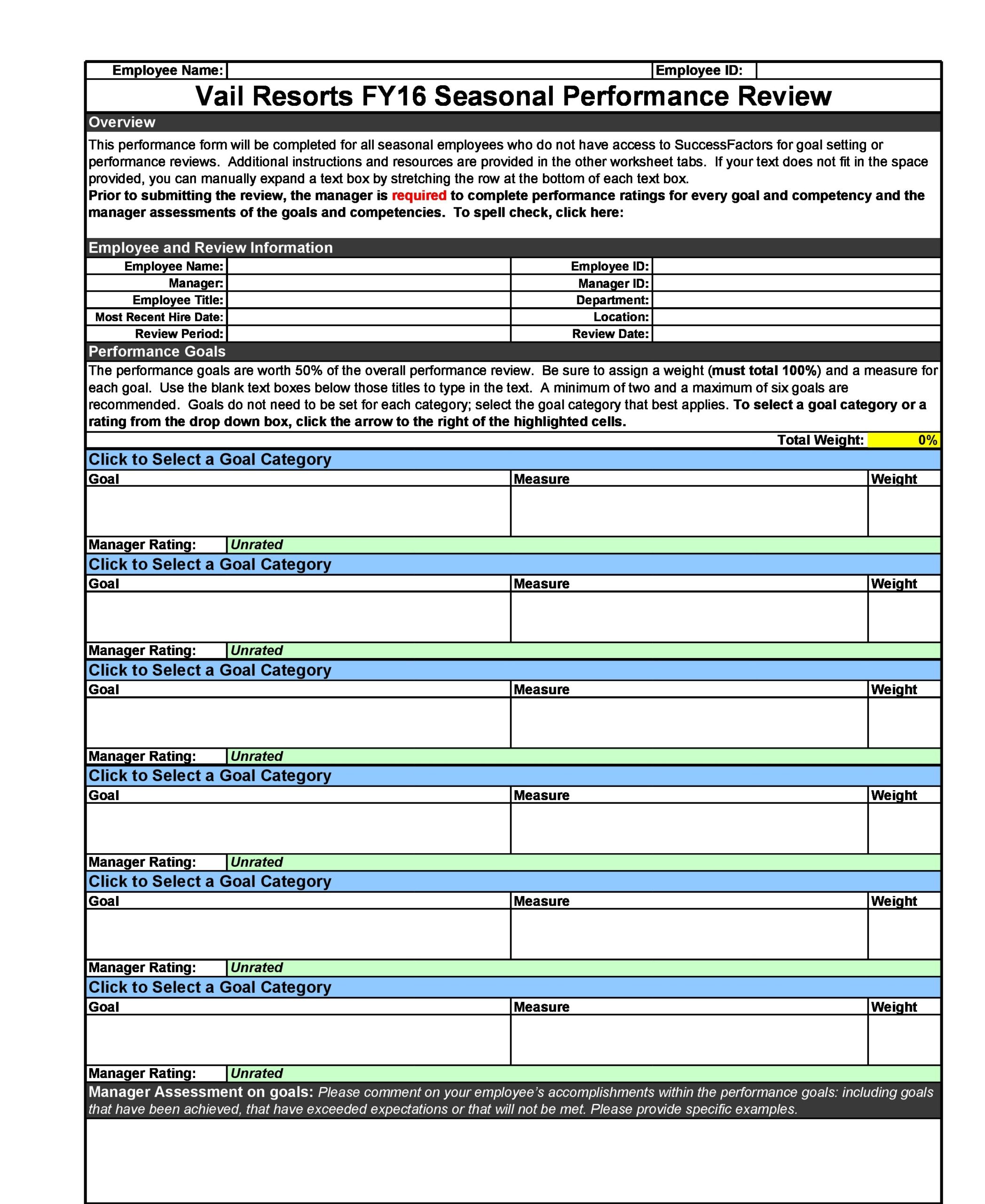 Detail 30 60 90 Day Employee Performance Review Template Koleksi Nomer 10