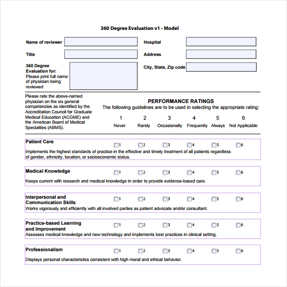 Download 360 Appraisal Form Template Nomer 21