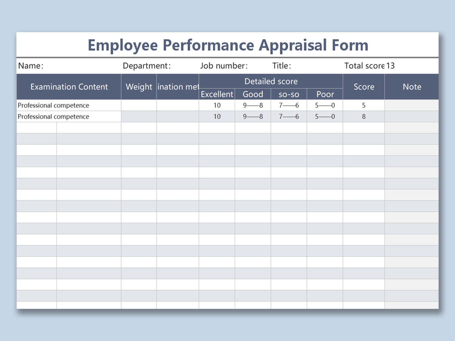 Detail 360 Appraisal Form Template Nomer 31