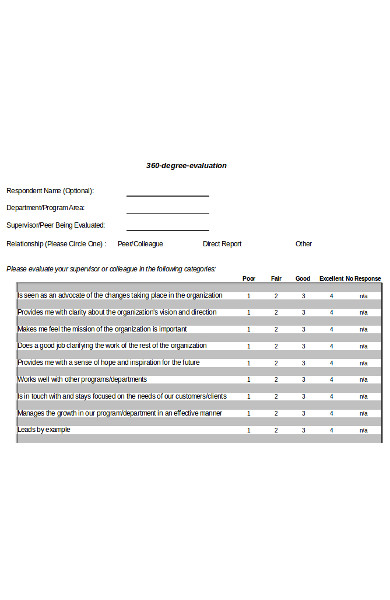 Detail 360 Appraisal Form Template Nomer 35