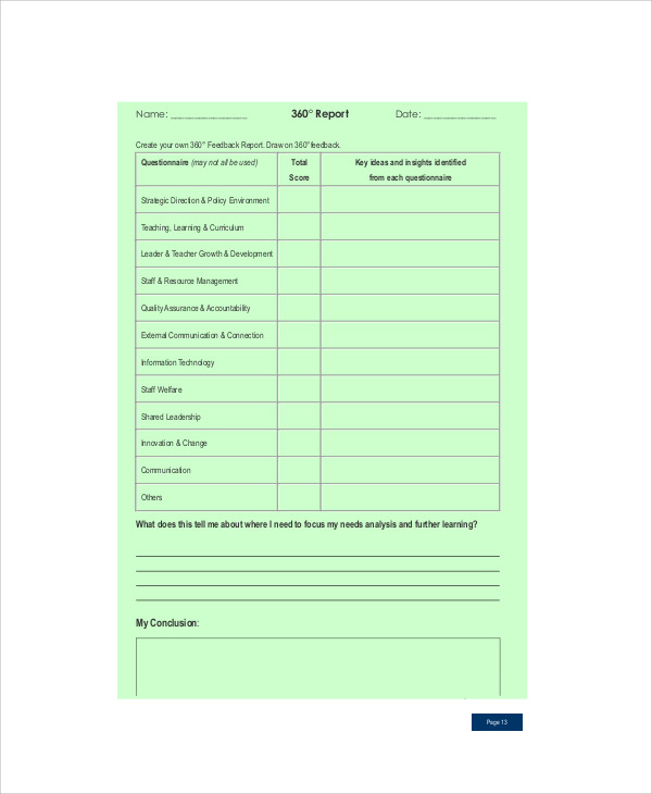 Detail 360 Appraisal Form Template Nomer 53