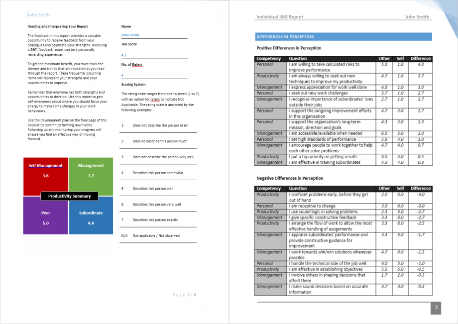 Detail 360 Feedback Report Template Nomer 4