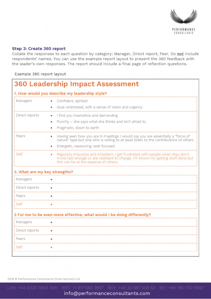 Detail 360 Feedback Report Template Nomer 41