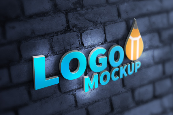 Detail 3d Logo Mockup Psd Template Free Nomer 10