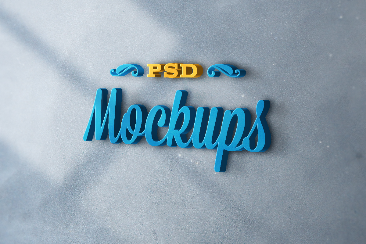 Detail 3d Logo Mockup Psd Template Free Nomer 7