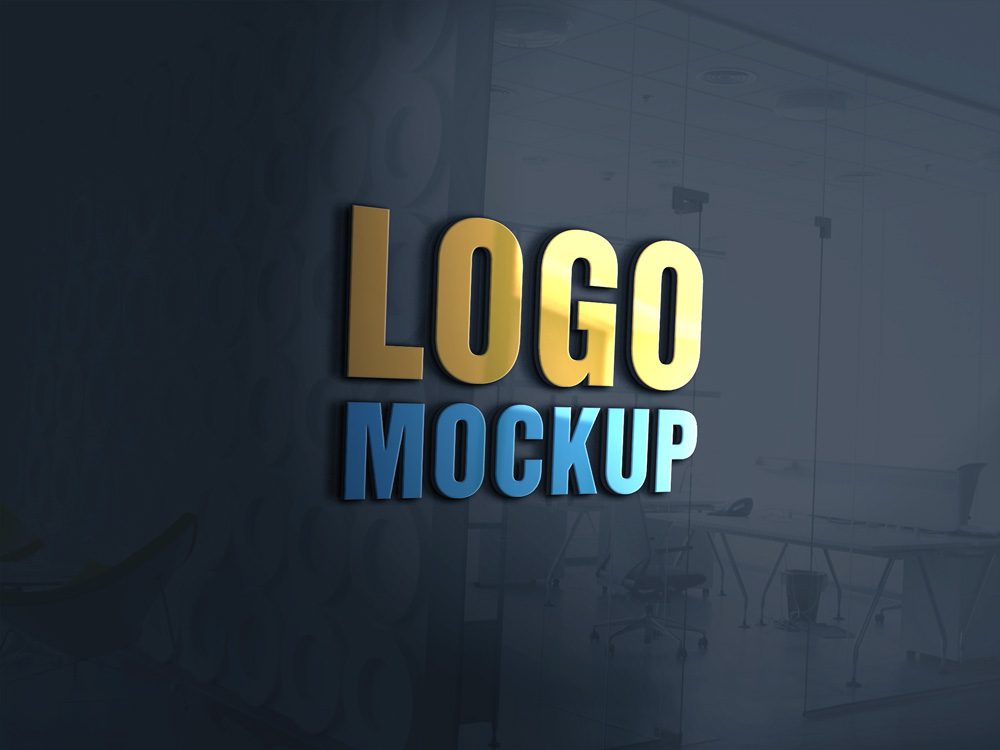 3d Logo Mockup Psd Template Free Download - KibrisPDR