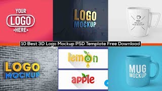 Download 3d Logo Mockup Psd Template Free Download Nomer 12