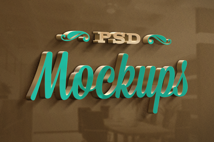 Detail 3d Logo Mockup Psd Template Free Download Nomer 14