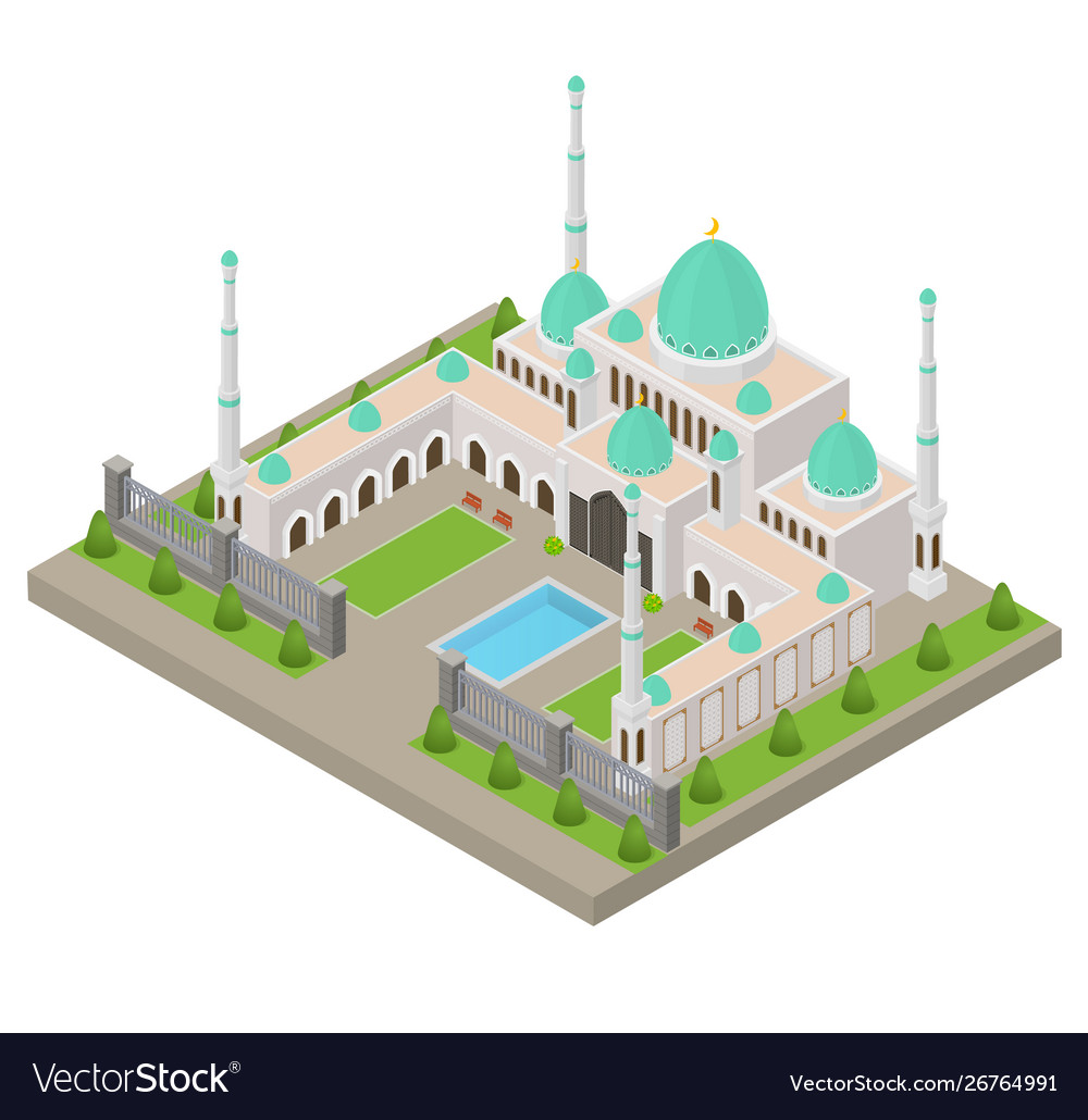 Detail 3d Mosque Template Nomer 29