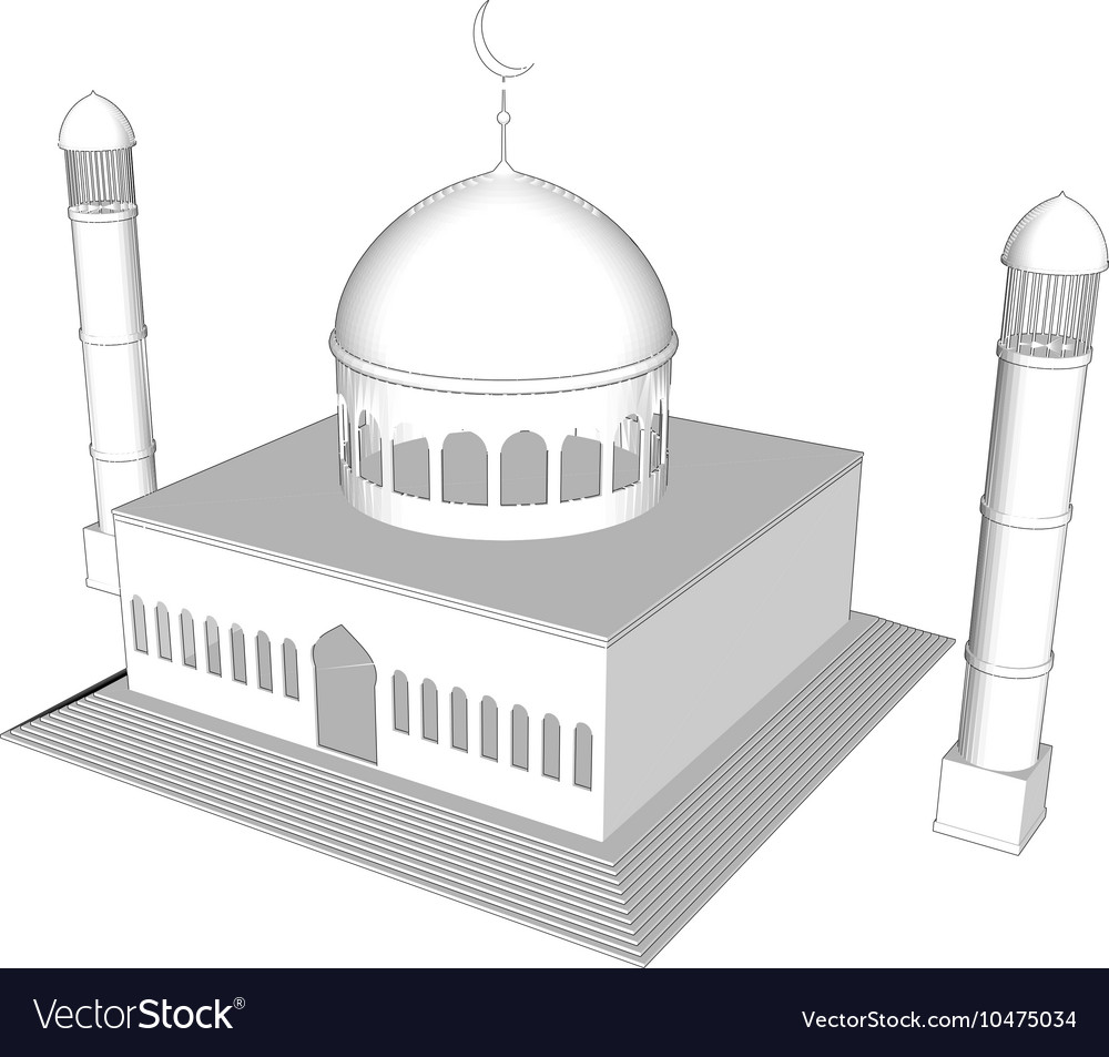 Detail 3d Mosque Template Nomer 4