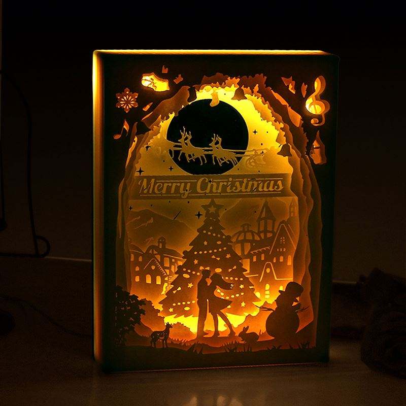 Detail 3d Paper Cut Light Box Template Download Nomer 35