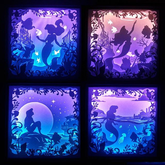 Detail 3d Paper Cut Light Box Template Download Nomer 57