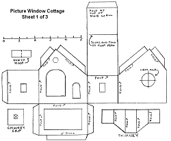 Detail 3d Paper House Template Nomer 17