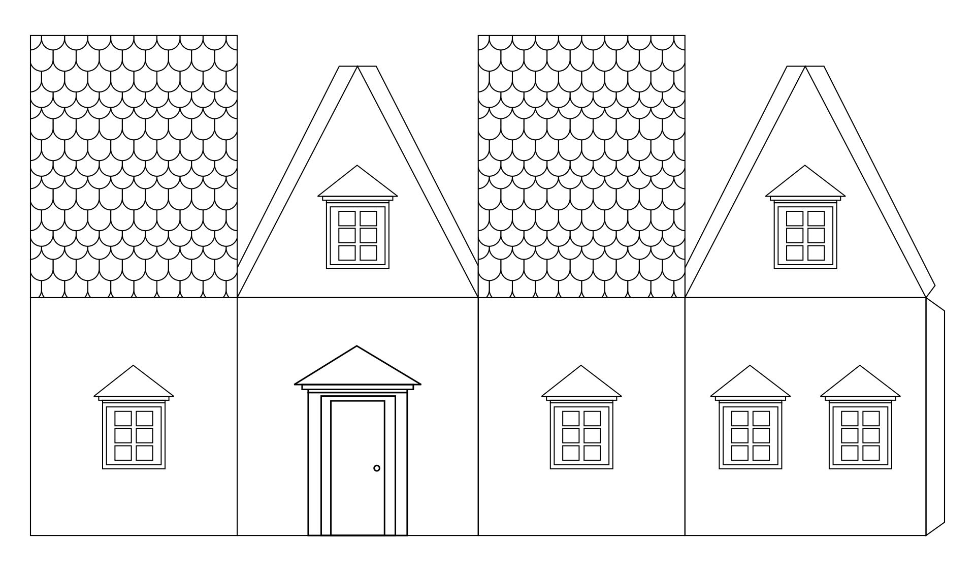 Detail 3d Paper House Template Nomer 3