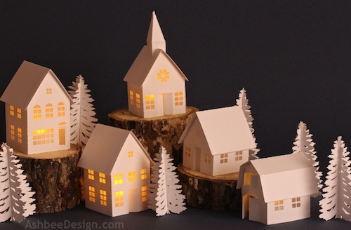 Detail 3d Paper House Template Nomer 32