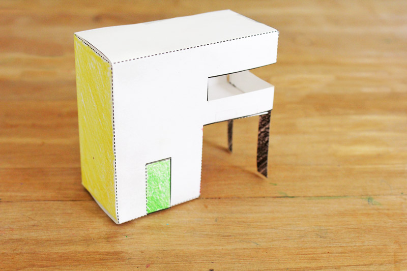 Detail 3d Paper House Template Nomer 46