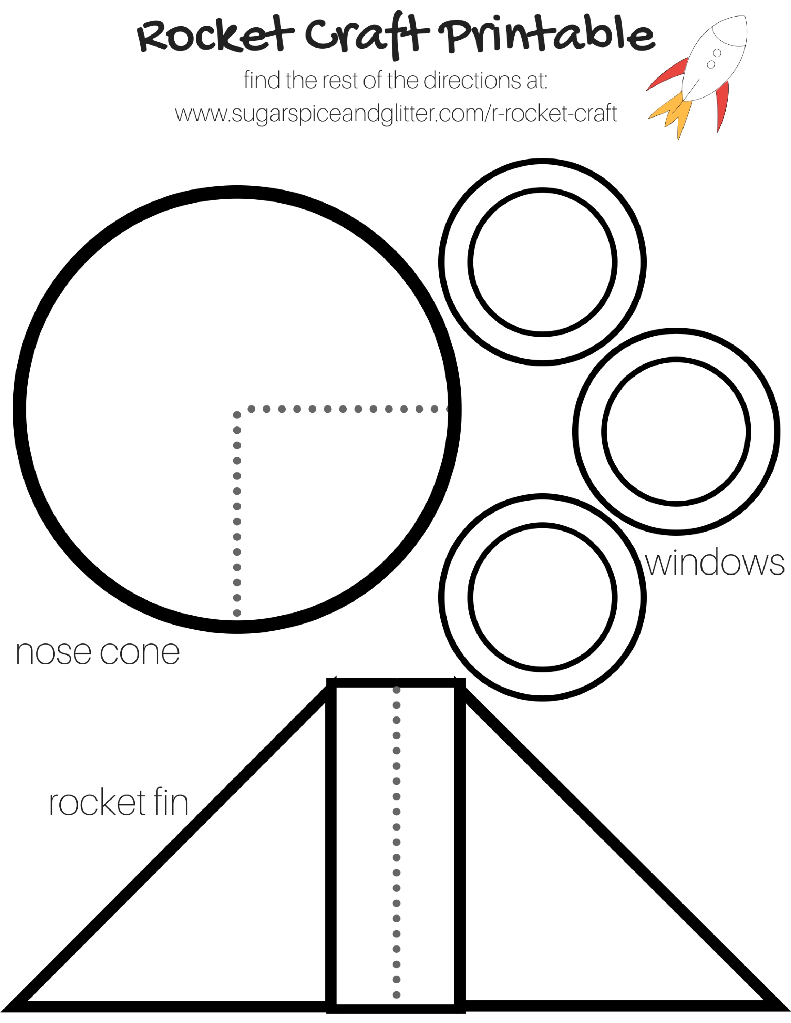 Detail 3d Rocket Template Printable Nomer 18