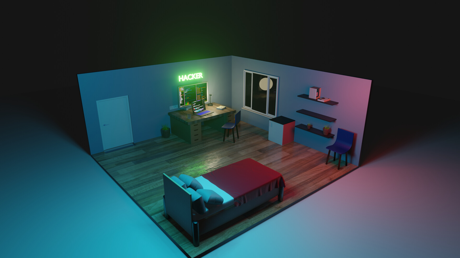 Detail 3d Room Template Nomer 2