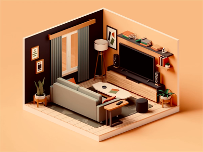 Detail 3d Room Template Nomer 20