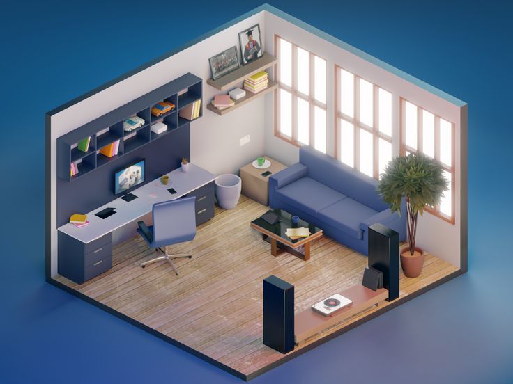 Detail 3d Room Template Nomer 9