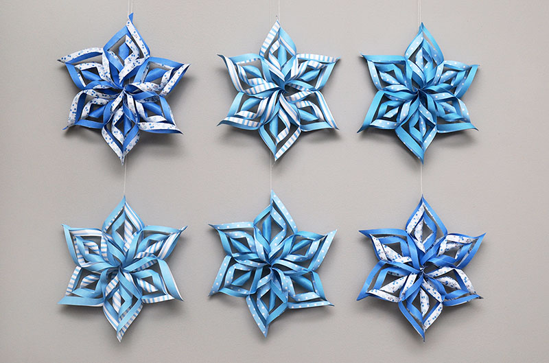 Detail 3d Snowflake Template Nomer 2