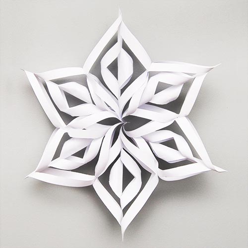 Detail 3d Snowflake Template Nomer 17