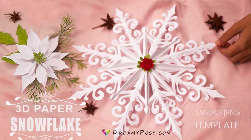Detail 3d Snowflake Template Nomer 19