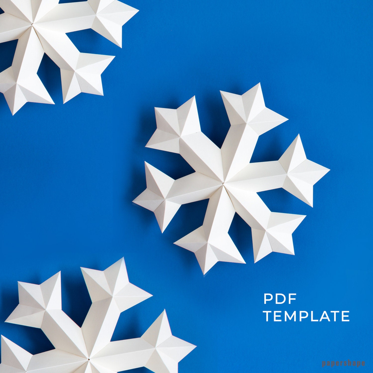 Detail 3d Snowflake Template Nomer 21