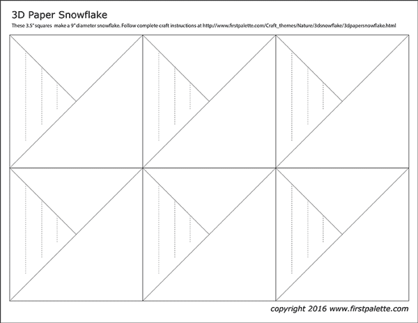 Detail 3d Snowflake Template Nomer 32