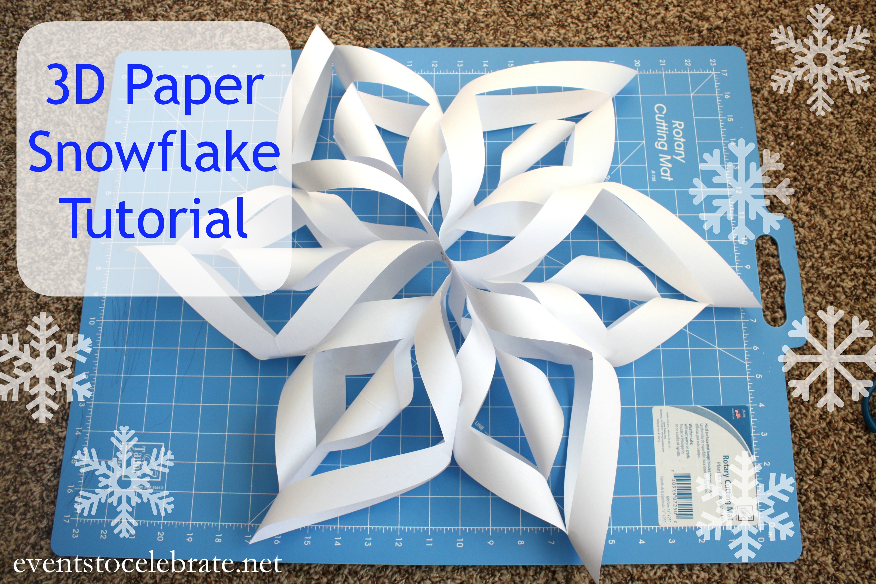 Detail 3d Snowflake Template Nomer 6