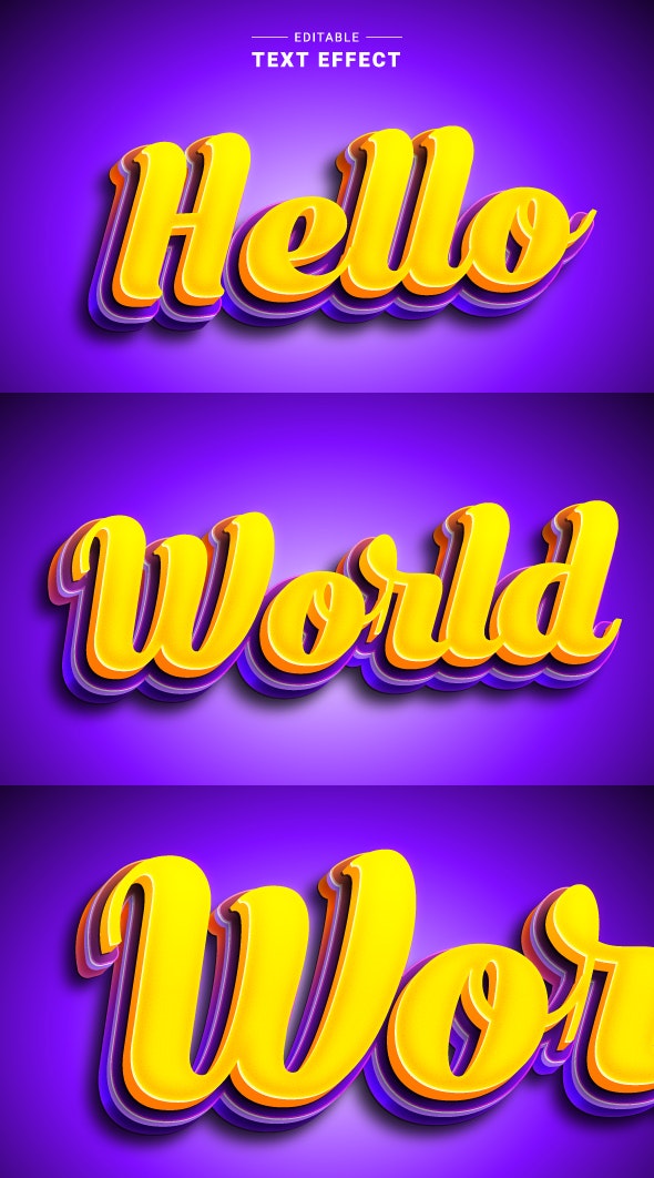 Detail 3d Text Illustrator Template Nomer 24