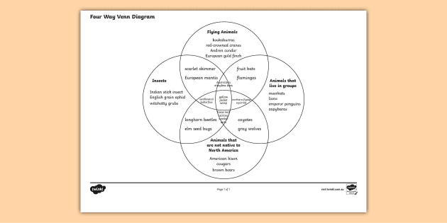 Detail 4 Circle Venn Diagram Template Nomer 27