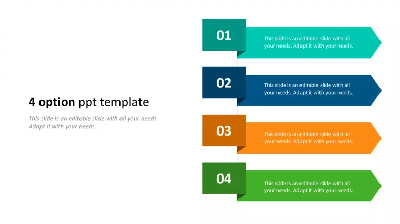 4 Options Ppt Template - KibrisPDR