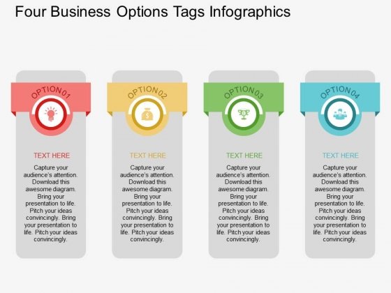 Download 4 Options Ppt Template Nomer 3