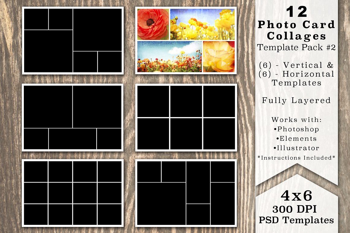 Detail 4x6 Photoshop Template Nomer 9