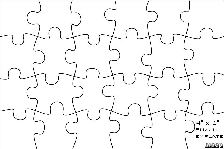 Download 4x6 Puzzle Template Nomer 2