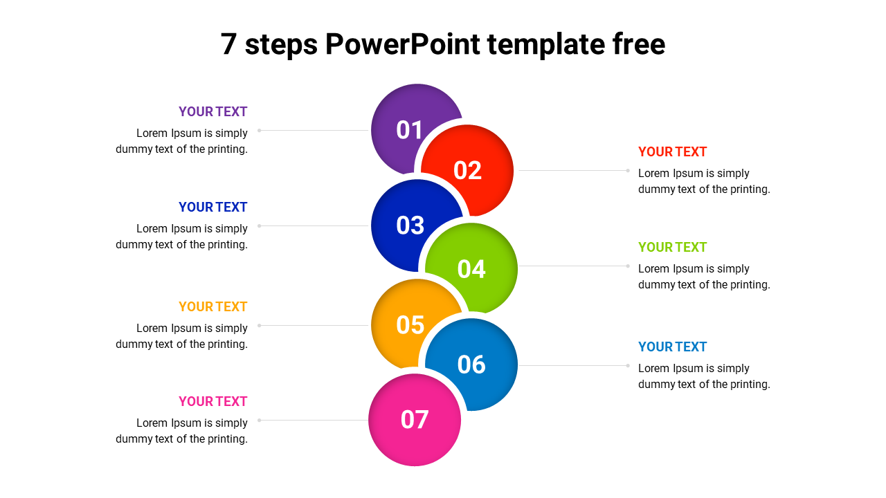 Detail 7 Steps Powerpoint Template Free Nomer 2
