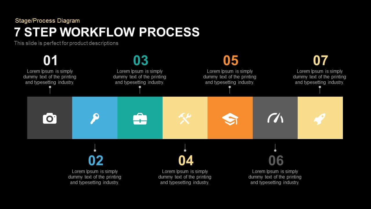 Detail 7 Steps Powerpoint Template Free Nomer 33