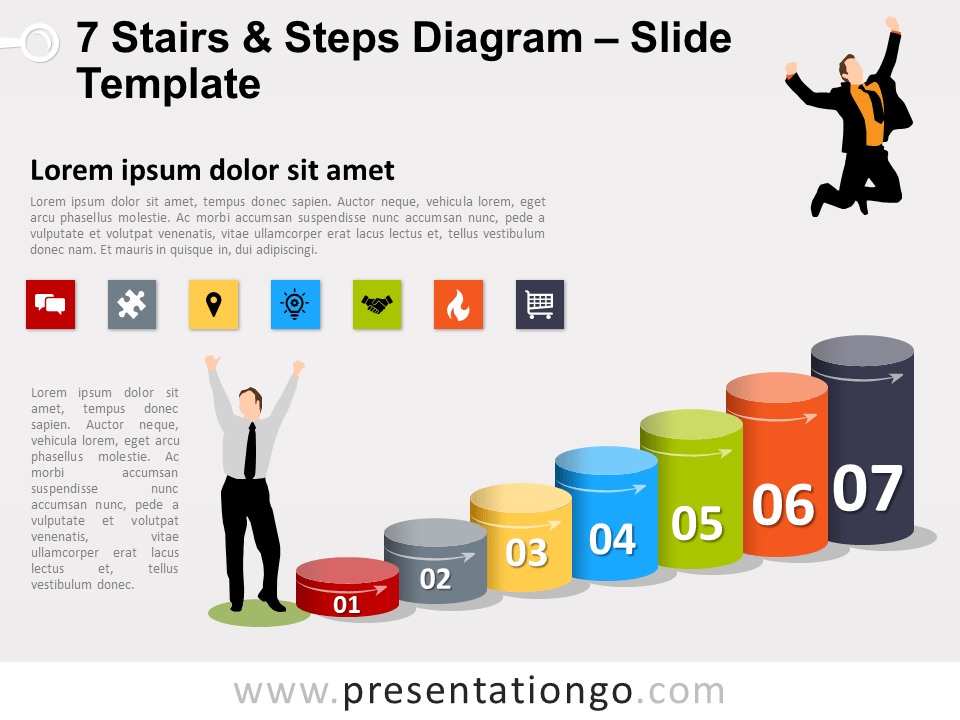 Detail 7 Steps Powerpoint Template Free Nomer 8