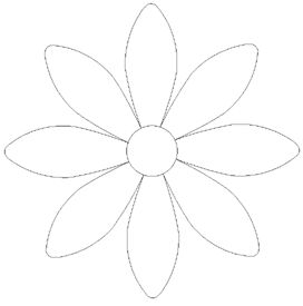 Detail 8 Petal Flower Template Nomer 8