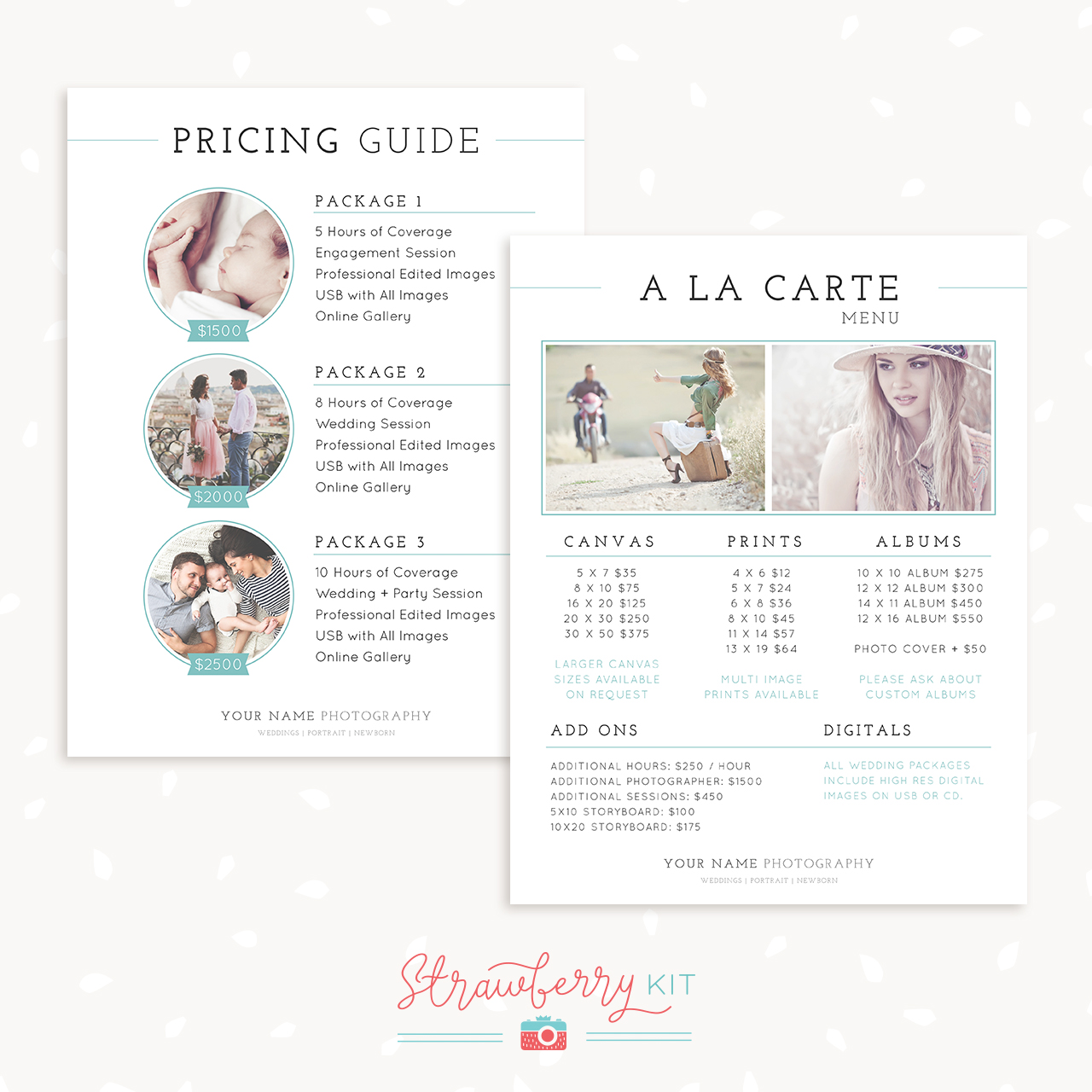 Detail A La Carte Menu Template Nomer 42