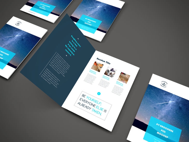 Detail A4 Brochure Template Psd Nomer 2