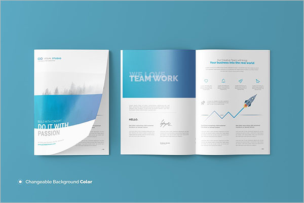 Detail A4 Brochure Template Psd Nomer 4