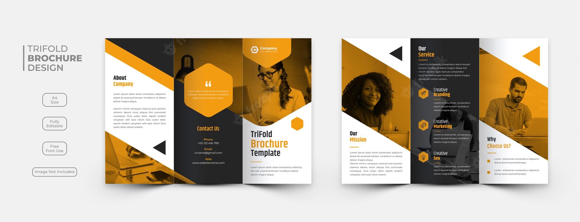 Detail A4 Brochure Template Psd Nomer 27