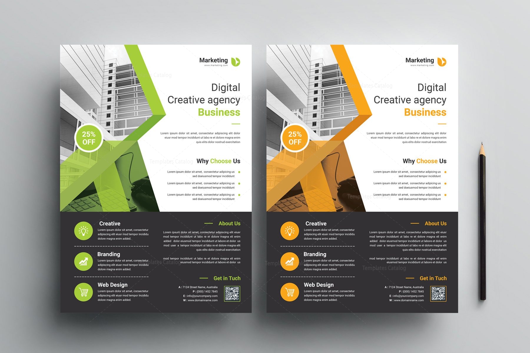 Detail A4 Brochure Template Psd Nomer 6