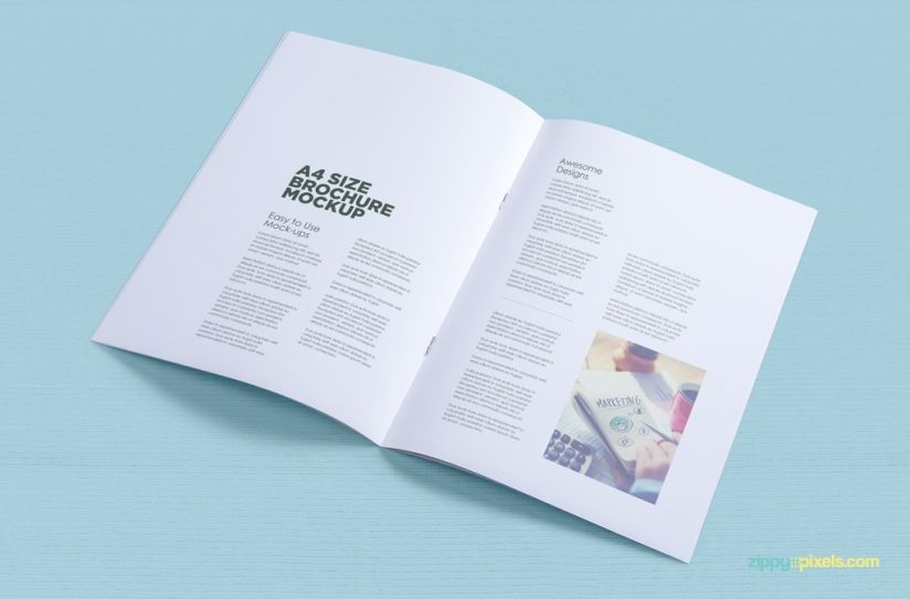 Detail A4 Brochure Template Psd Nomer 52